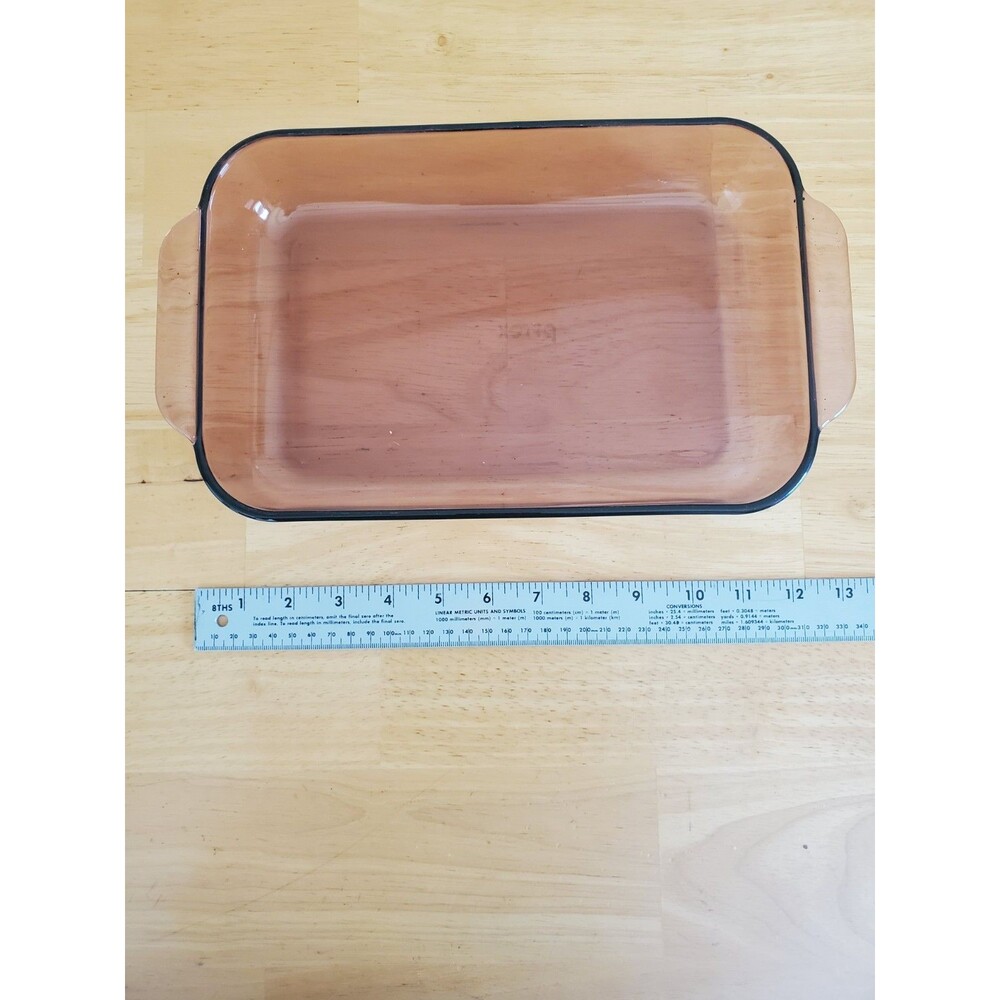 Vintage Pyrex Amber Glass Rectangular Baking Dish 2 Qt - 0424